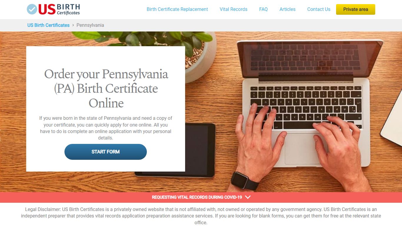 Order your Pennsylvania (PA) Birth Certificate Online