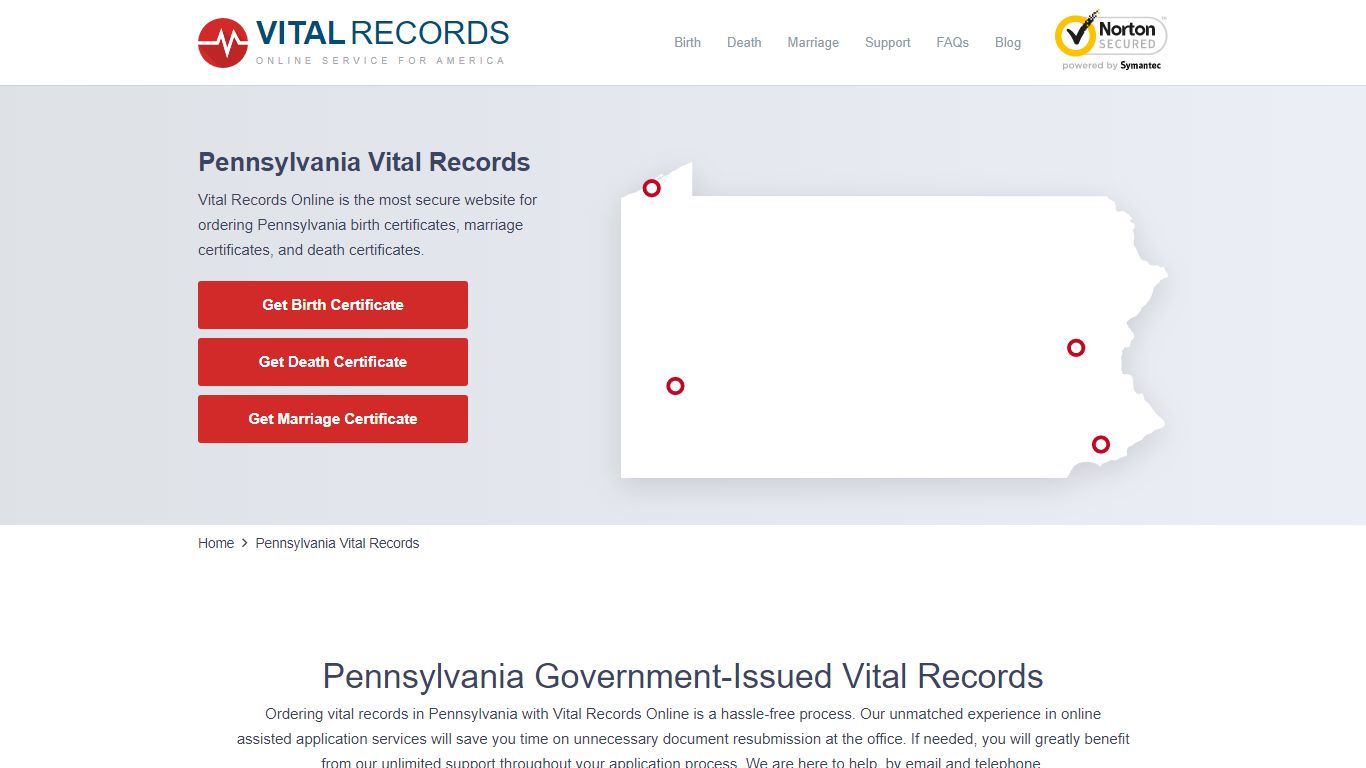 Pennsylvania Vital Records - Vital Records Online