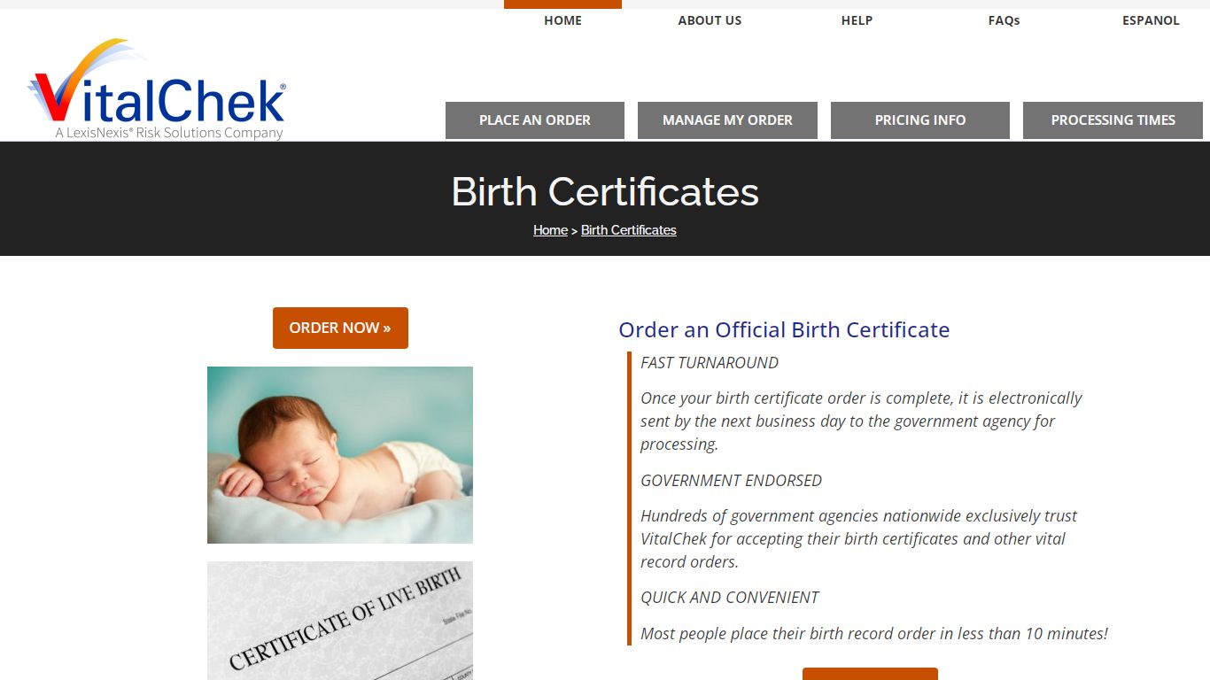 Birth Certificates | Obtain Birth Record Copy - VitalChek